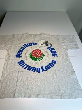 Penn State Nittany Lions 1985 Rose Bowl T-Shirt - Gray with Blue & Red